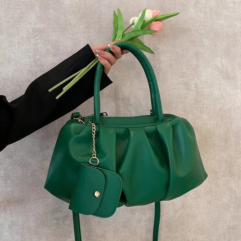 

Новая индивидуальная мягкая однотонная сумка на одно плечо, Большая вместительная простая сумка через плечо