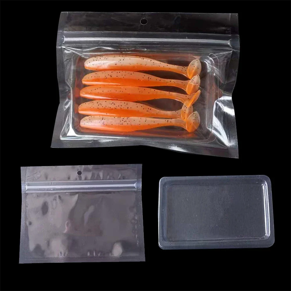 100 개/몫 15*12cm 10*8cm 포장 가방 비닐 봉투 PVC 물집 패키지 낚시 미끼