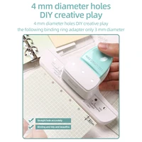 Loose Leaf Hole Punch Daily Planner Adjustable 3 Hole Paper Puncher for A5 A6 A7 Size 8 Sheet Capacity Notebooks Scrapbooking 3