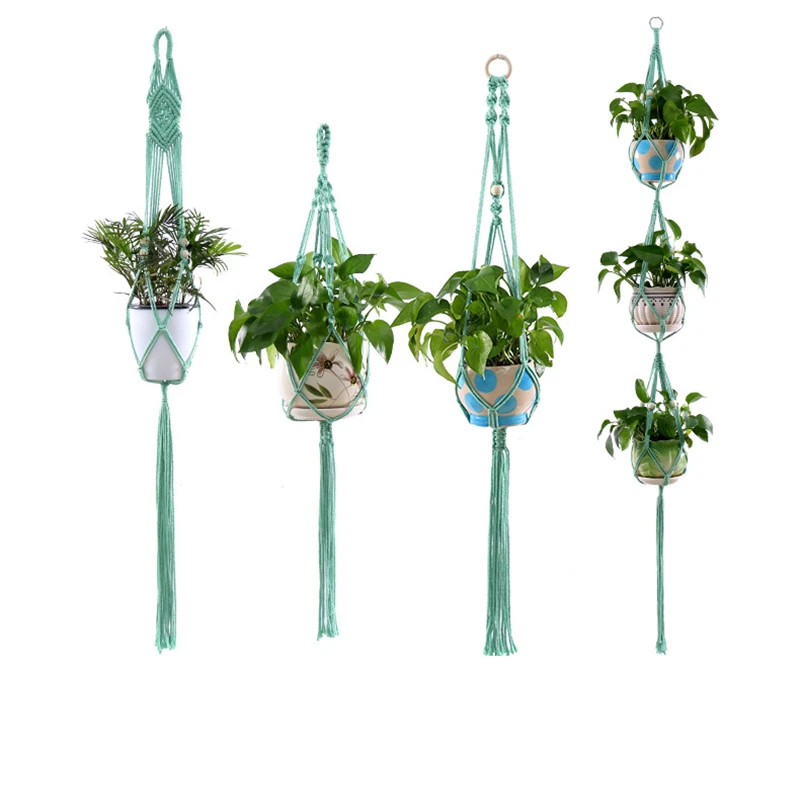 Garden Pots Planters Plant Hanger Macrame Knotted Lifting Rope