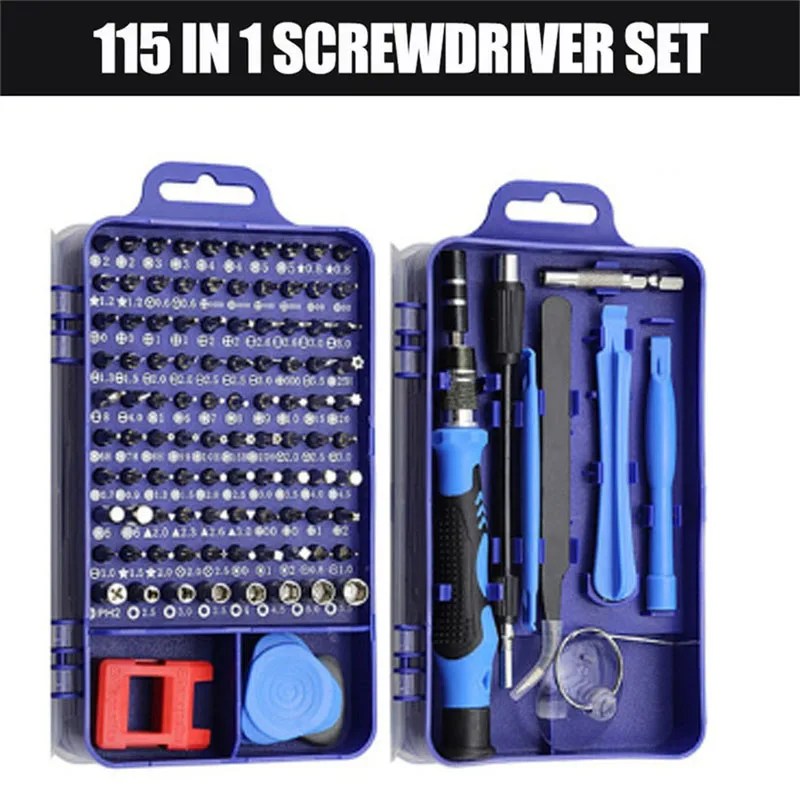 

115 in 1 Screwdriver Set Magnetic Mobile Phone Laptop Screwdriver Kit Computer Repair Kit Multifunction Household Repair Tools
