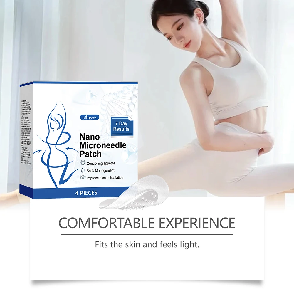 4PCS/Box SMGT-GLP-1 Nanos Patch Ultra-Thin Microneedles Painless Body Slimming Patch Firming Line Improvement For Body Care