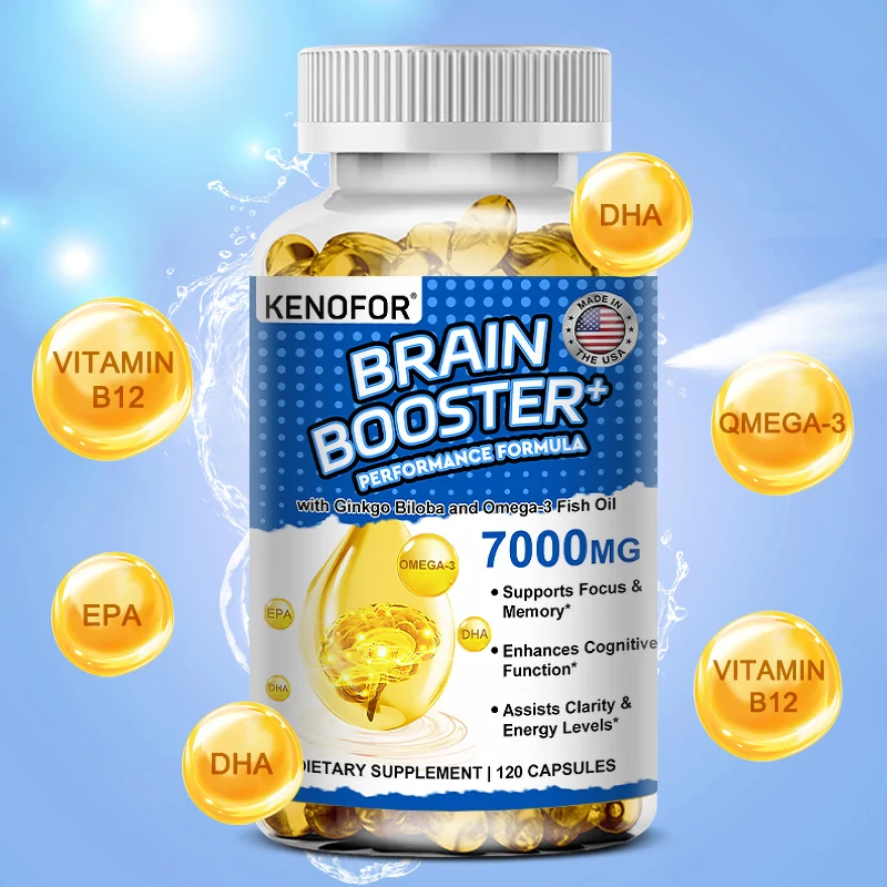 

Nootropic Brain Supplement – with Ginkgo Biloba and Omega:3 Fish Oil, 7000 Mg To Improve Cognition, Clarity and Energy Levels