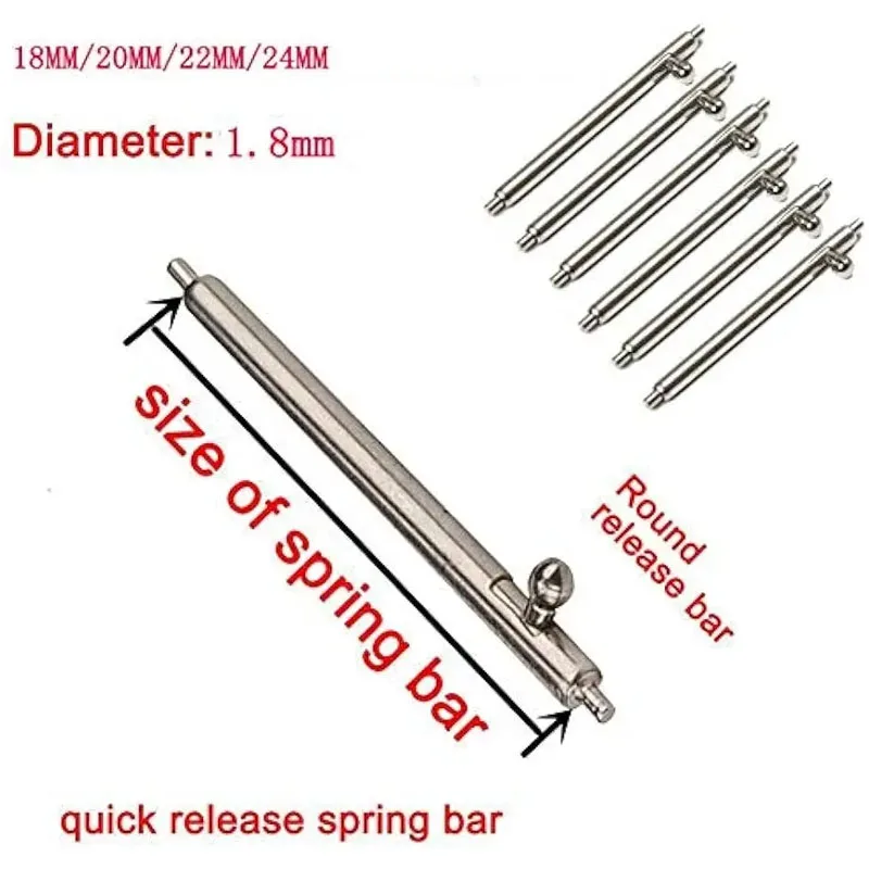 Set of 10 Quick Release Watchband Pins for Strap Spring Bar Band Accessories