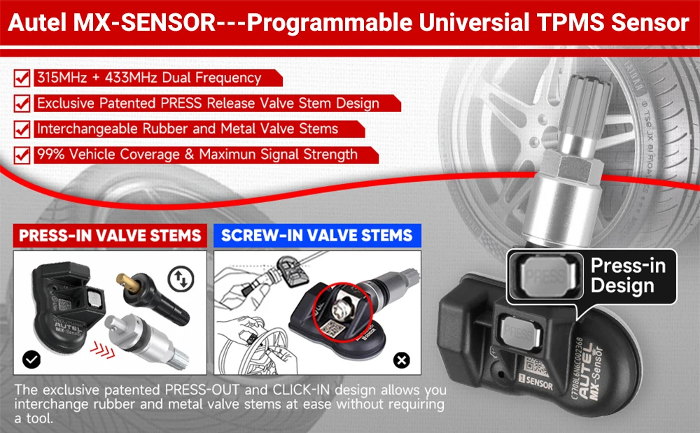 Autel MX sensoroversigt