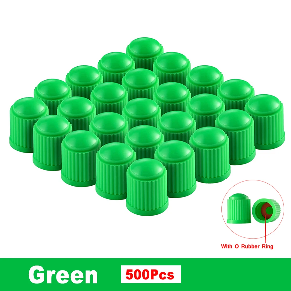 Premium Universal Tire Valve Caps with O-Ring Seals - Pack of 500