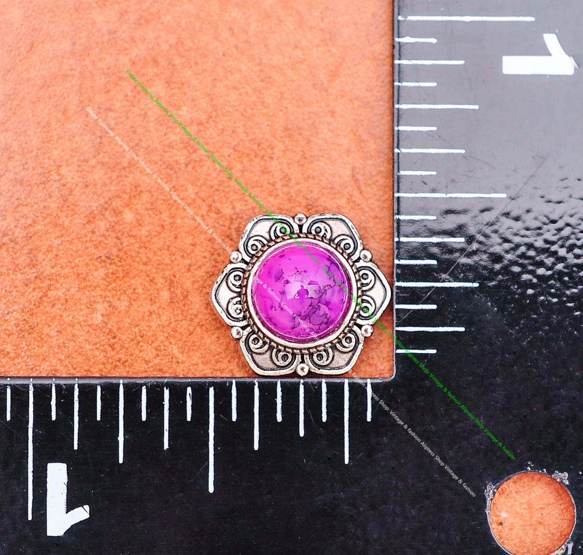 10pcs 13*12mm Retro Silber Südwesten Blumen stern gelb Stein Conchos Nieten für Leder Handwerk Gürtel Gepäck tasche Holster Dekor – Detail 28