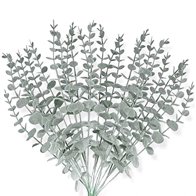 Artificial Eucalyptus Stems Artificial Eucalyptus Silk Green Leaves