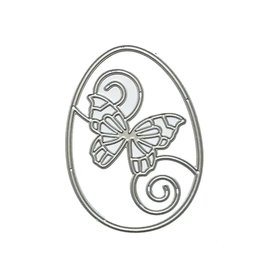 

Oval border Egg butterfly Metal Cutting Dies Scrapbook Craft Cards Die Cut Stenicls