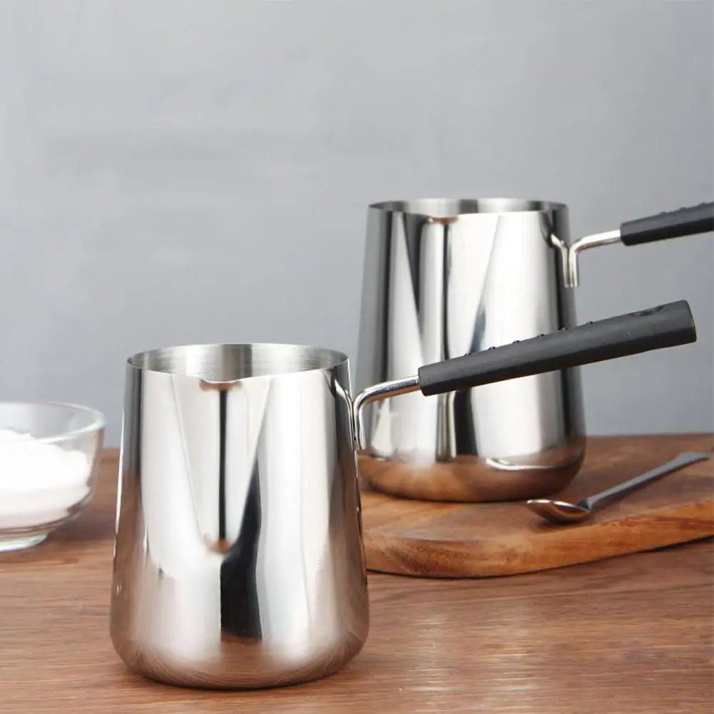 600ml/1000ml Stainless Steel Milk Pan Chocolate Butter Melting Pot Lengthened Heat-insulated Handle