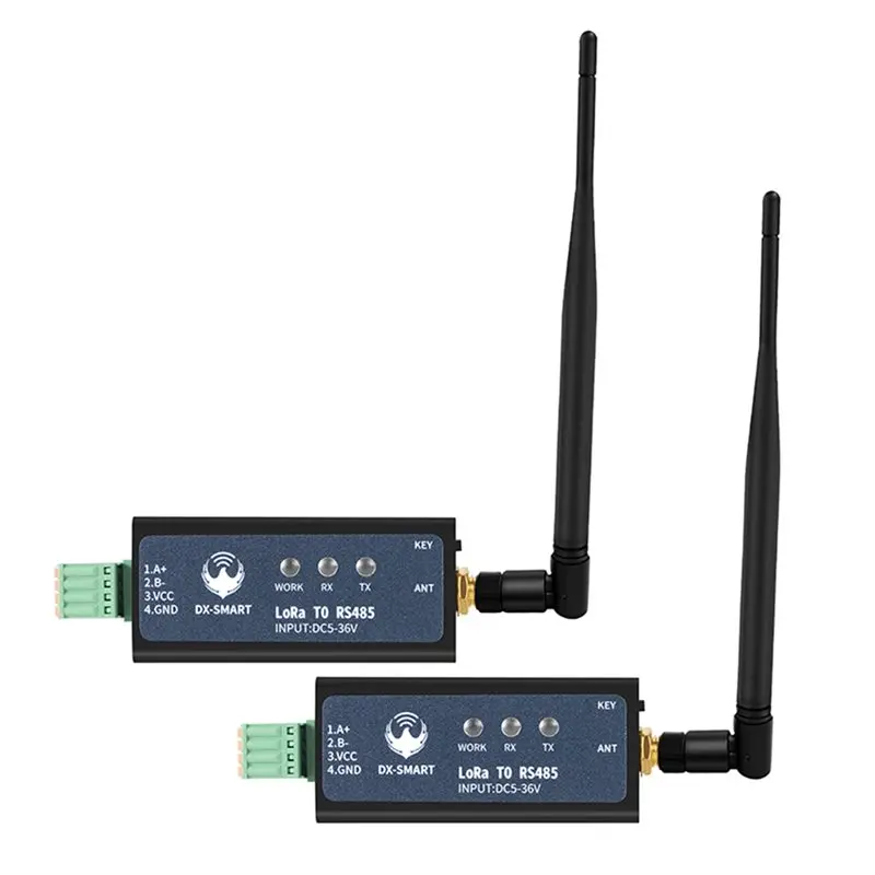 Y01A RS485-무선 모듈 변환기 2PCS DX-CP31 433Mhz LORA 직렬 어댑터(로라완 통신용 유선 장치용)
