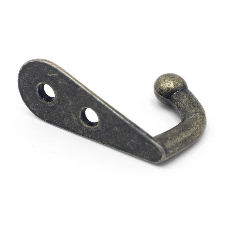 Wall clothes hook 10pcs Vintage Wall Mounted Single Prong Hook Retro Mini Size Bronze Hangers for Clothes Keys Hat Towel Robe Bathroom