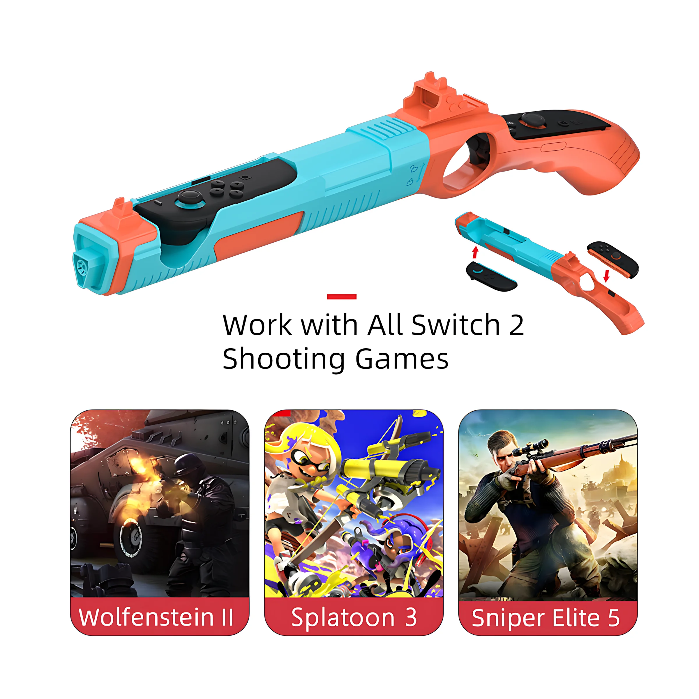 Shooting Game Gun Controller for Nintendo Switch 2, HHC-S217 Motion ...