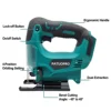 Cordless Electric Jig Saw Portable Jigsaw Multi-Function Woodworking Tools fit Makita 18V Battery(No Battery) 2