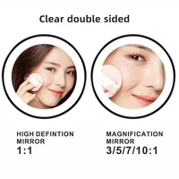 8 inch Wall Mounted Matte Black Makeup Mirror Magnifying Double Side Folding Arm USB Charging Bathroom Smart Cosmetic Mirrors 2