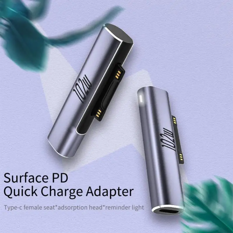 Per Microsoft Surface X 8 7 6 5 4 3 Go Book To Usb Type C Pd Adapter Tablet Convertitore Di Spina Di Ricarica Rapida Accessori Per Laptop