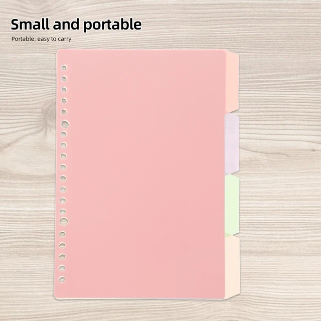 PP Partition Page Notebook Dividers with Pockets Pastel Intelligent Binder Tabs Campus 6