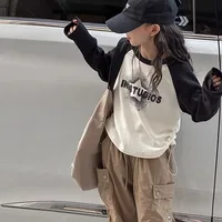 Color Block Printing T-shirt for Teen Girl Tween Clothes Girls 11 12 Years 4 6 7 Teenage Children Kids 2025 Children's Clothing