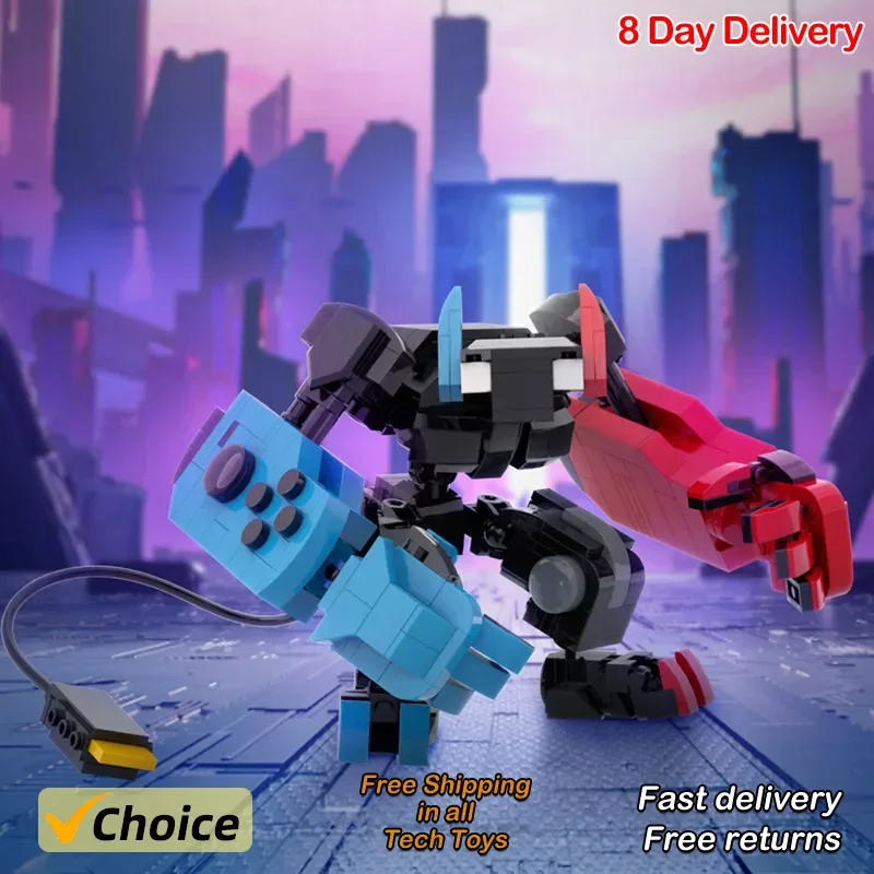 Children's Creative Building Block Toy Nintendo Switch Game Console Transforms Into Mecha Small Particle Building Blocks