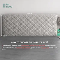 Housse de tête de lit épaisse, housse de protection contre la poussière, Super douce, couleur unie, couvre-tête Quilte 1