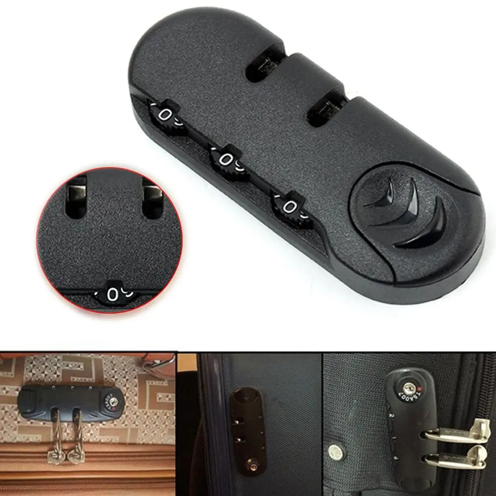 

Black Fixed Lock Anti-theft Lock Pull Chain Code Lock Locks Combination Padlock Luggage Suitcase Lock