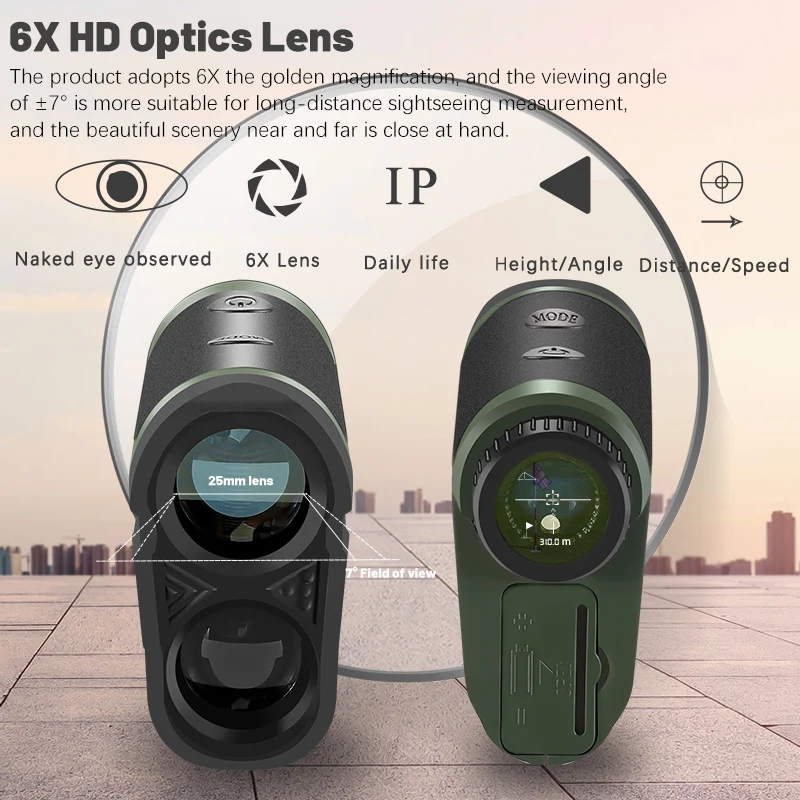 Laser Golf Rangefinder Golf Range Finder Laser Distance Meter 1200m Yd Range finder For Hunt Sport Telescope