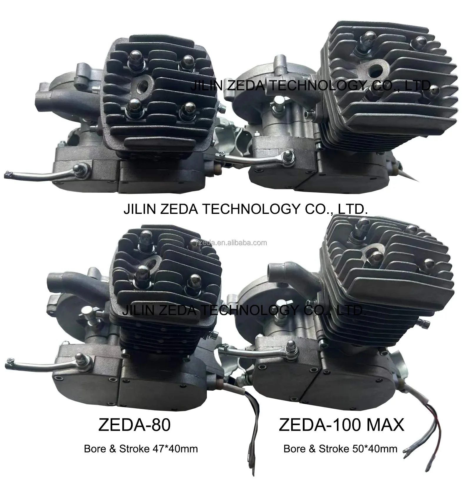 ZEDA 100 MAX engine set split cylinder 2 stroke 100cc moped gasoline engine petrol hub motor motorized bicycle AliExpress
