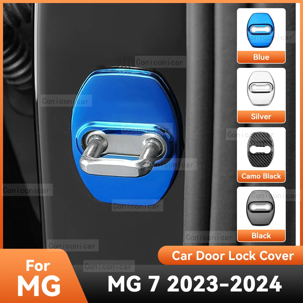 

Аксессуары для MG 7 MG7 2023 2024, Автомобильный Дверной замок, защитная крышка, эмблемы, искусственная защита для украшения из нержавеющей стали