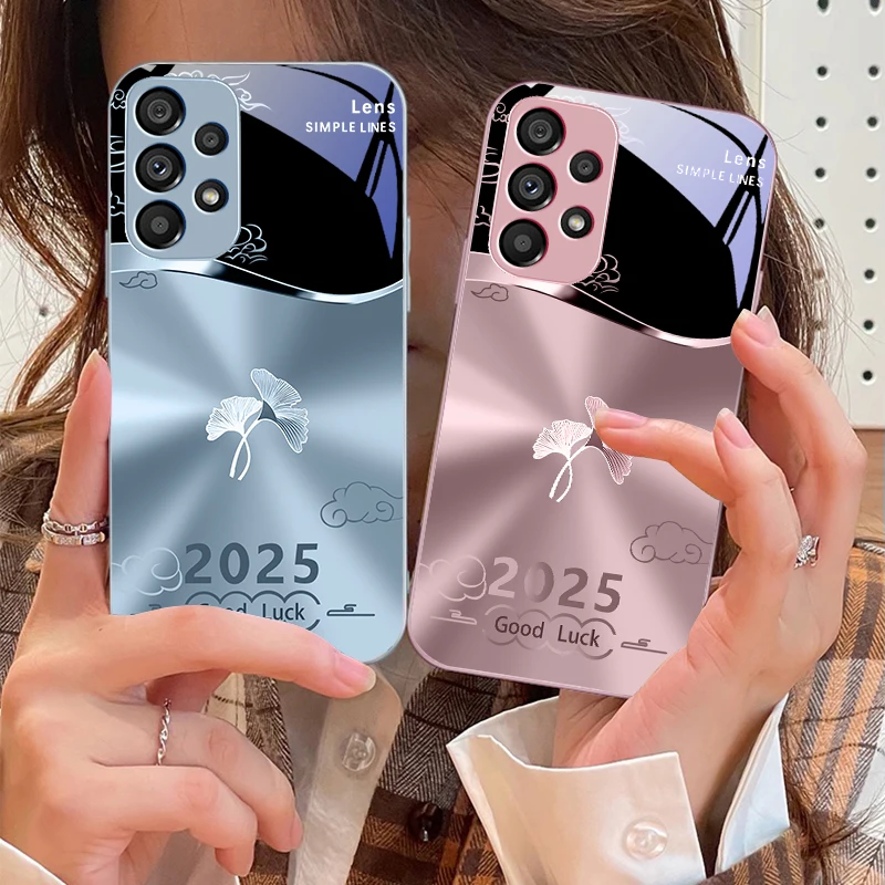 Radiant Ginkgo Leaves Tempered Glass Phone Case