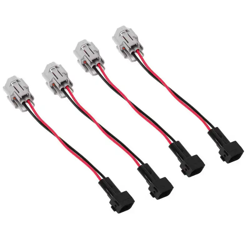 4pcs Fuel Injector Harness Adapter for DENSO Female to EV1 A Male
