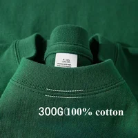 Hommes vêtements été coton 300 grammes pur coton manches courtes T-shirt hommes décontracté Base haut surdimensionné T-shirt 5
