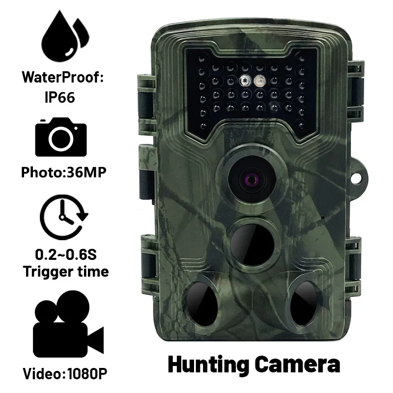 

Hunting Trail Camera 36MP Night Hunting Camera 4K HD IP66 Waterproof Camera Infrared Induction Outdoor Wildlife Gift