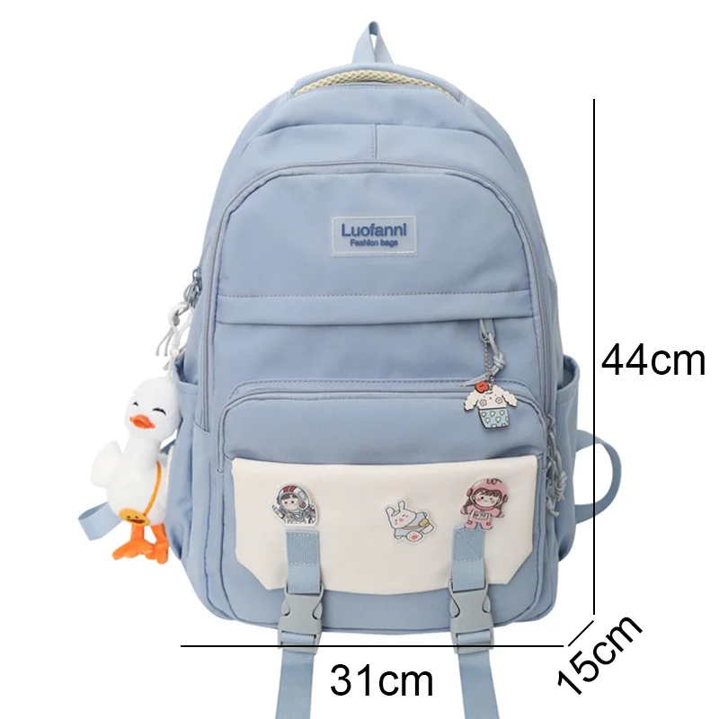 Waliicorners Kawaii Nylon Laptop Backpack Female Fashion College Backpack Women School Bags Waterproof Travel Badge Book Bag 8 S7dbda4e50b7148dfb36d2446e140a35dQ