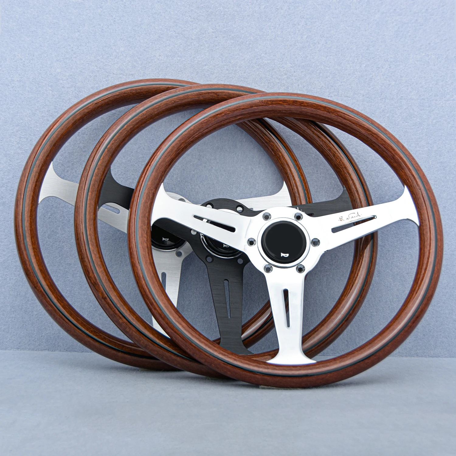 早い者勝ち】ウッドステアリングホイール 14インチ USDM JDM ビレット