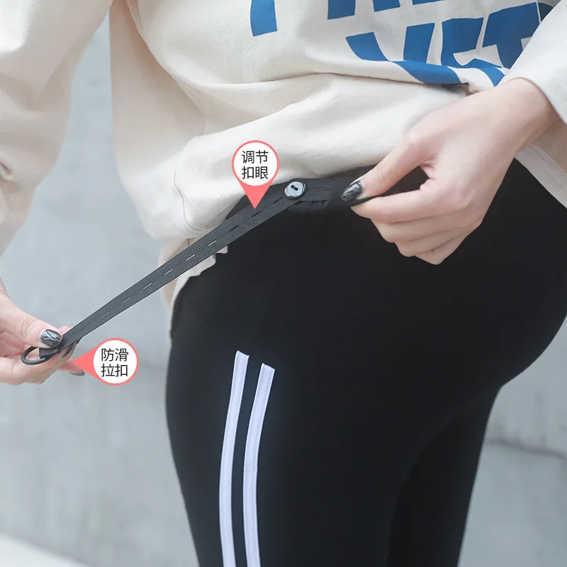 2 Colors Adjustable Waist Ladies Trousers Pregnant Women Fitness Black Leggings Pregnancy Maternity Pants Ropa Mujer Embarazada 2