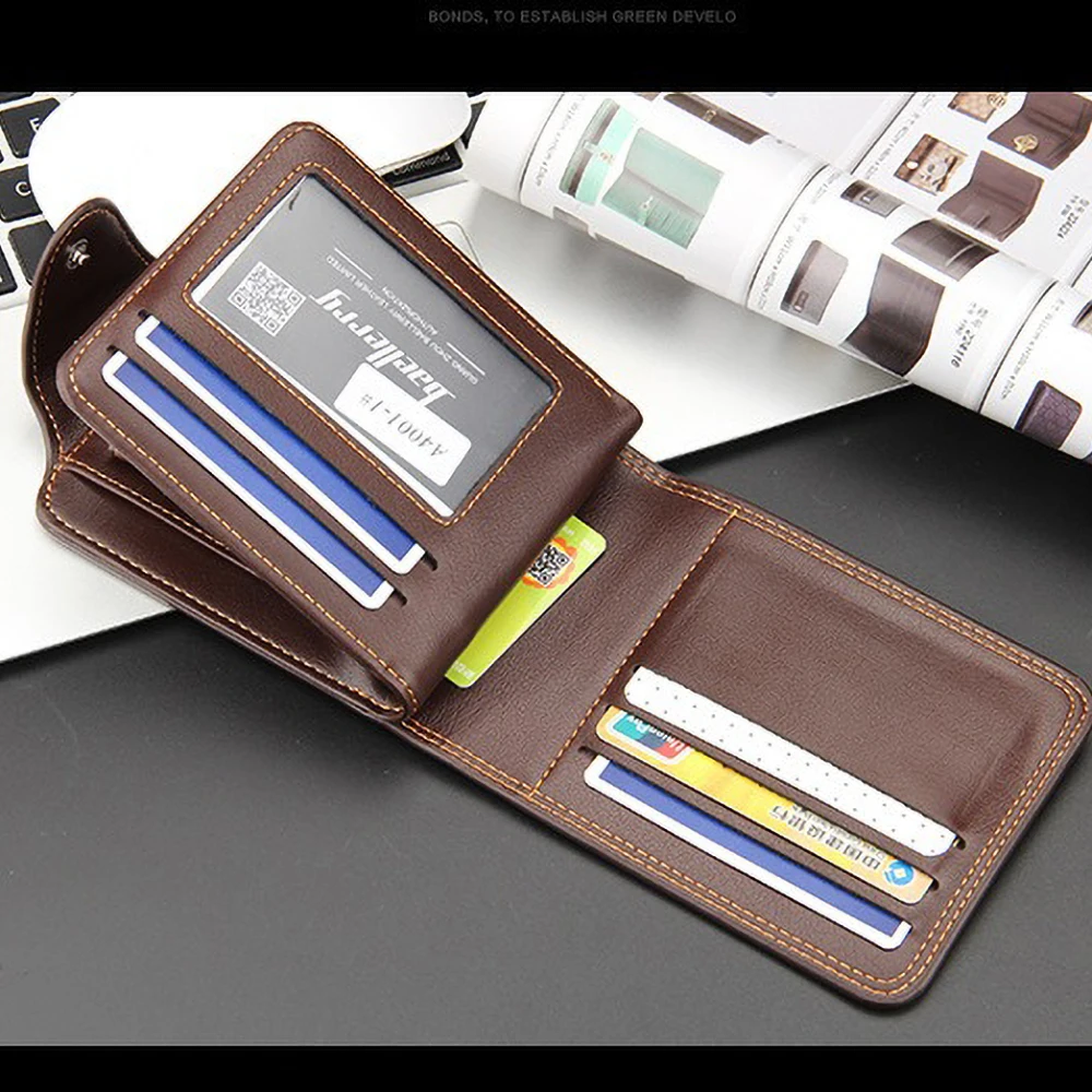 Baellerry Herren-Geldbörse, schmal, RFID-blockierend, kompakt, Vordertasche, 12+ Kartenfächer, PU-Leder – Detail 10