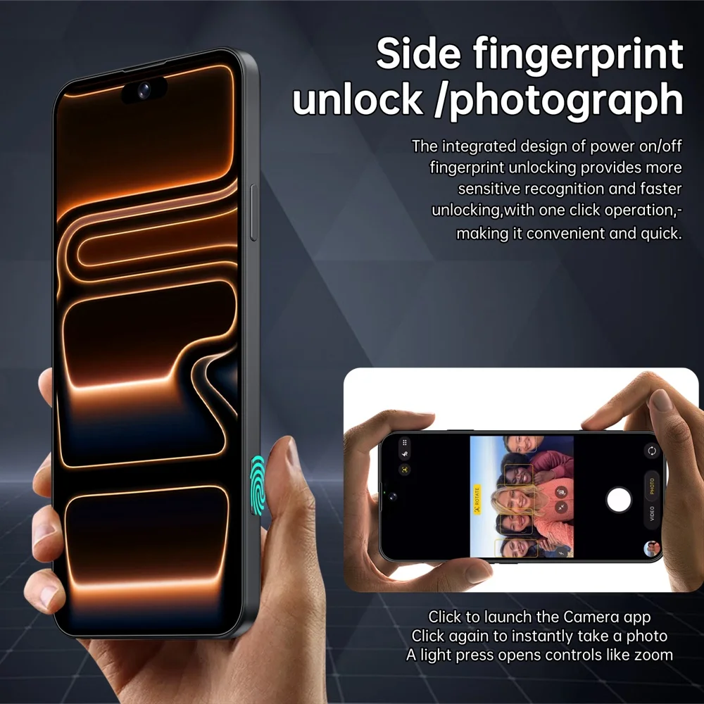 K-Touch I17 Pro Max Mobile Phones 7.3 Inch Smartphone Android 15 Cell Phone 22G+2TB 16+48MP Camera 5G Dual Card Dual Standby 7800mAh Face Unlocked Cellphones