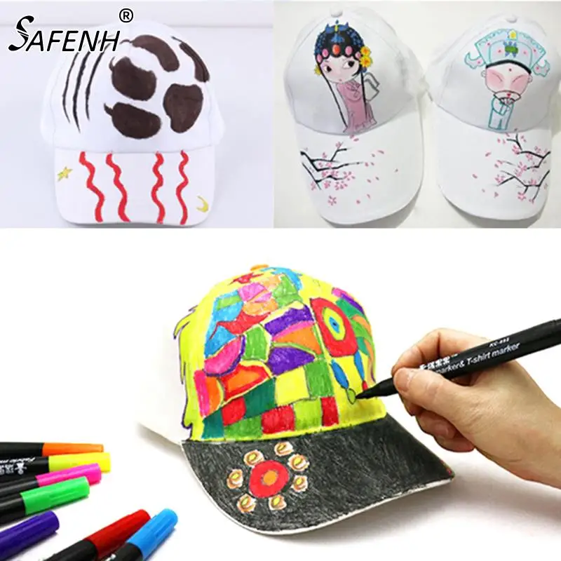 Sport Timoo 5 Pcs Adjustable Plain Blank Baseball Caps Hats for Kids DIY Painting White 