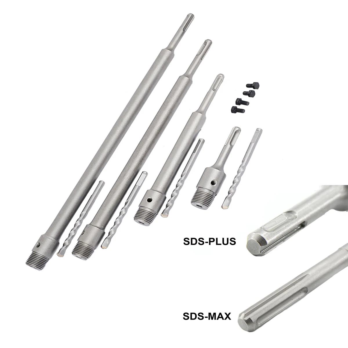 Drilling Crown 1PC 30-160mm Drilling crown for Concrete Wall Hole Saw Electric Hammer Drill Bit SDS PLUS Round Shank Cement Stone Cutter Tool