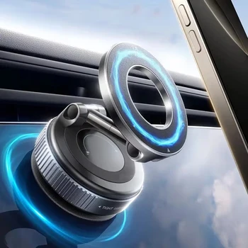 Vacuum Magnet Bracket Upgraded Version Multi-angles Adjustment Strong Magnetic Suck Design Foldable Car Navigation Phone Holder 1