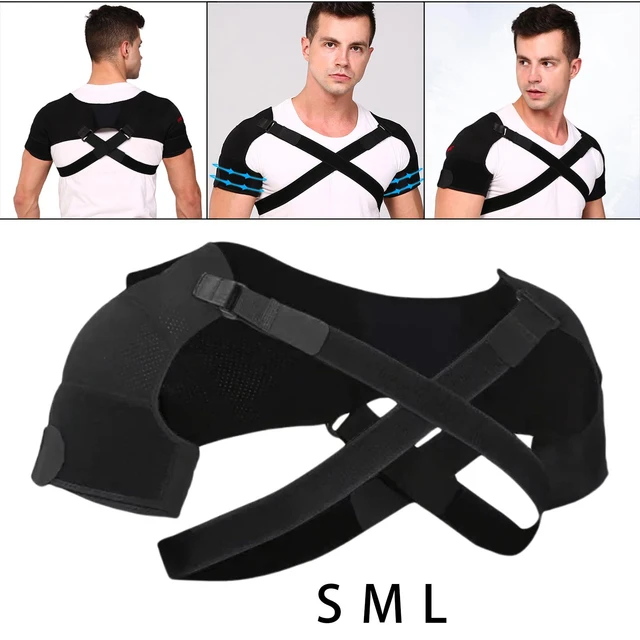 Double Shoulder Support Sports Back Shoulder Brace Protector Strap  Breathable Shoulder Pad Wrap Belt Band For Pain Relief Gym - Back Support -  AliExpress