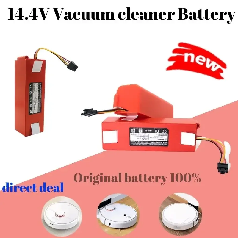 Аккумулятор для робота-пылесоса Xiaomi Roborock S55 S60 S65 S50 S51 S5 MAX S6, 12800 мАч Аккумулятор для робота-пылесоса Xiaomi Roborock S55 S60 S65 S50 S51 S5 MAX S6, 12800 мАч