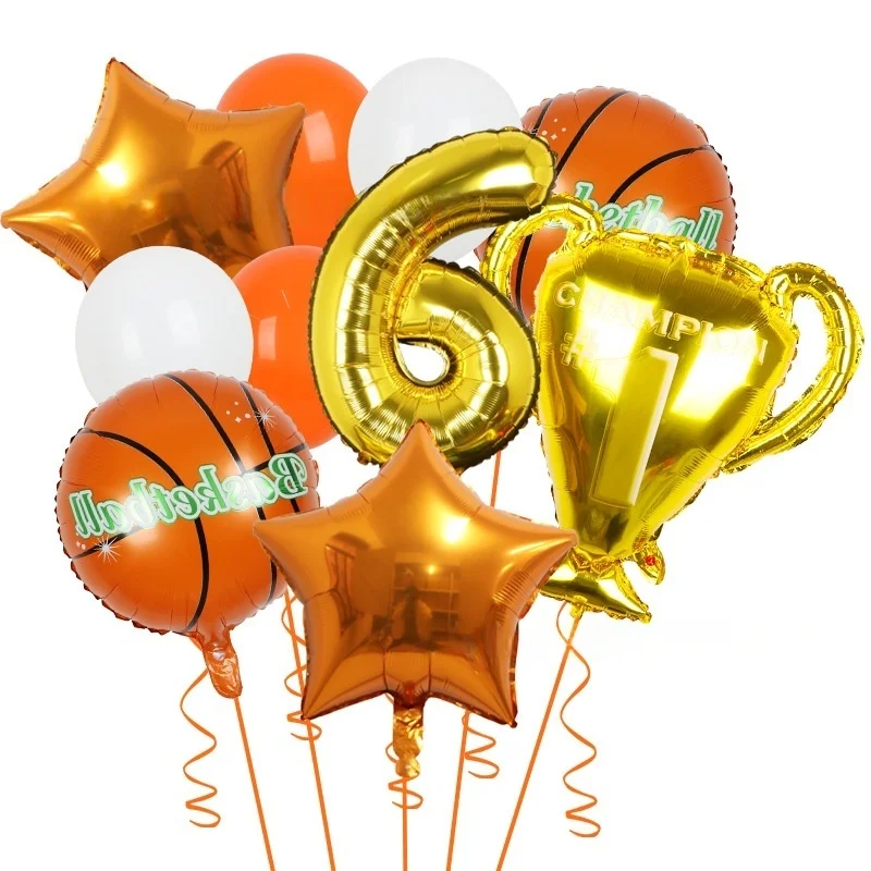 10-Piece Basketball Balloon Party Decorations Set