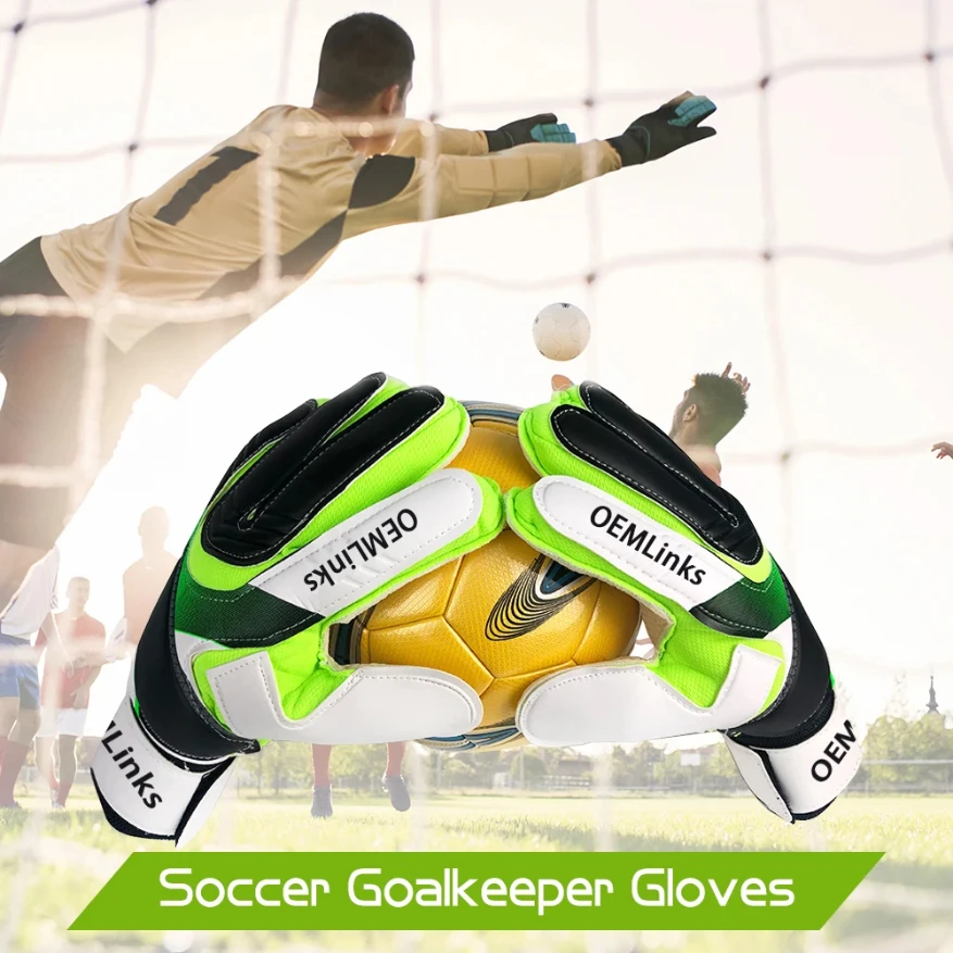 

Professional Soccer Goalie Gloves High Performance Anti-slip Football Goalkeeper Gloves Latex Thickened Gloves for Kids Adults