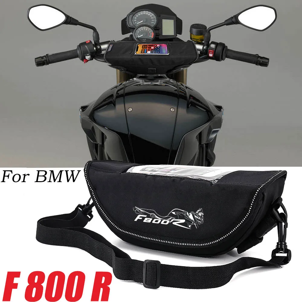 For BMW F800R F800 R F 800 R  Motorcycle accessory Waterproof And Dustproof Handlebar Storage Bag navigation bag motorcycle f800 r f800 gt kickstand enlarge extension side stand plate for bmw f800r f 800 r 2015 2021 f800gt f 800 gt 2016 2021