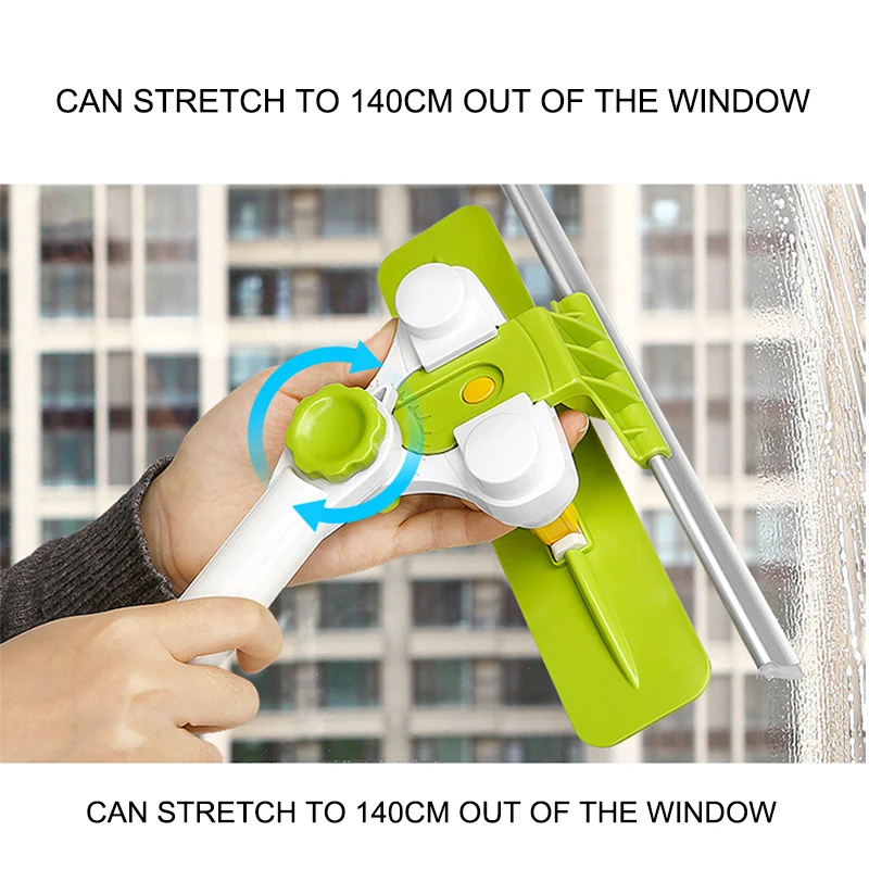 Eworld-cepillo telescópico mejorado para limpieza de ventanas, limpiador de cristales de gran altura, para lavar ventanas, polvo, Hobot