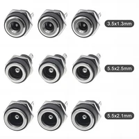 10/50PCS 5/10Pcs DC Power Supply Jack Socket Female Panel Mount Connector 5.5 2.1mm Plug Adapter 5.5x2.1 DC-022B