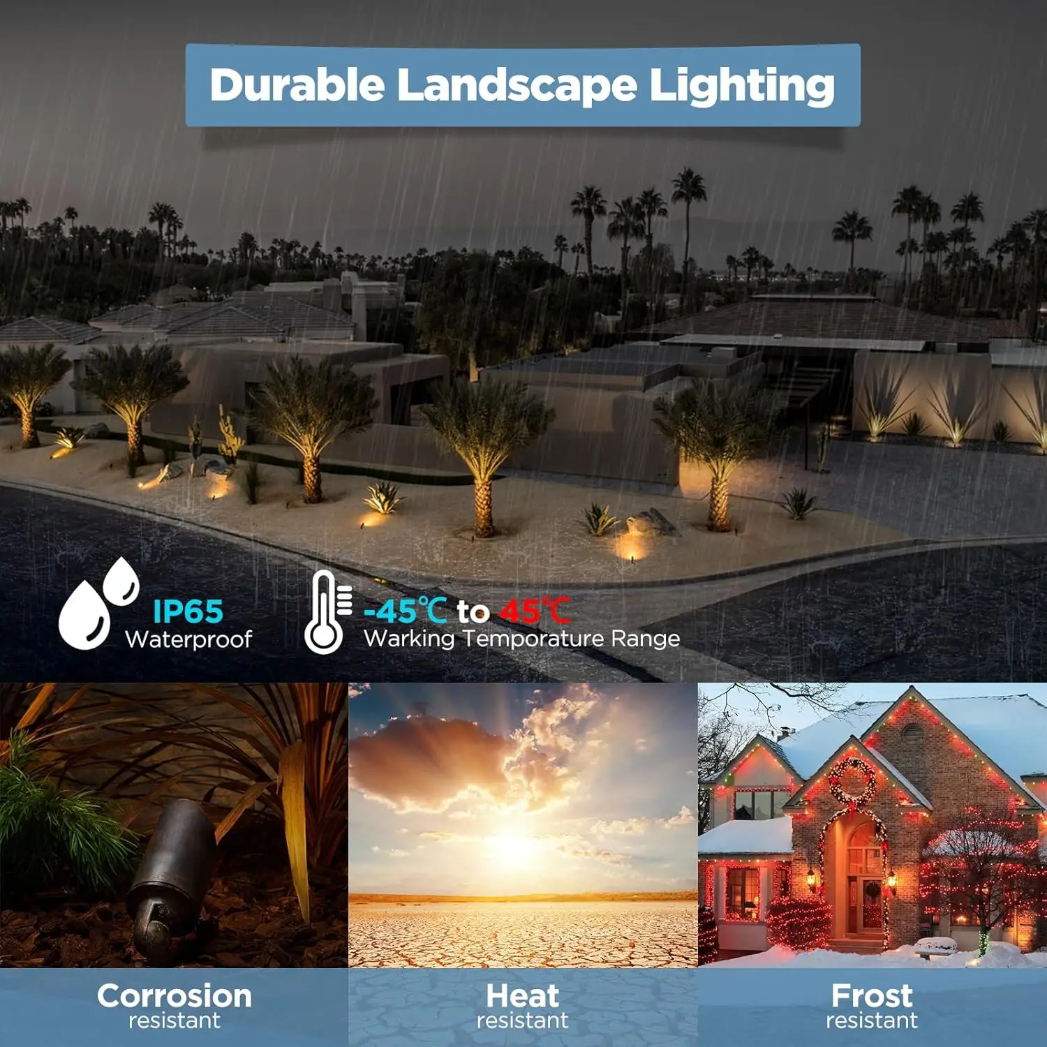 Solid Brass Outdoor Landscape Spotlights, 12V LED Low Voltage Landscape Lights for Garden and Yard, Bronze Heavy Duty Up Lightin
