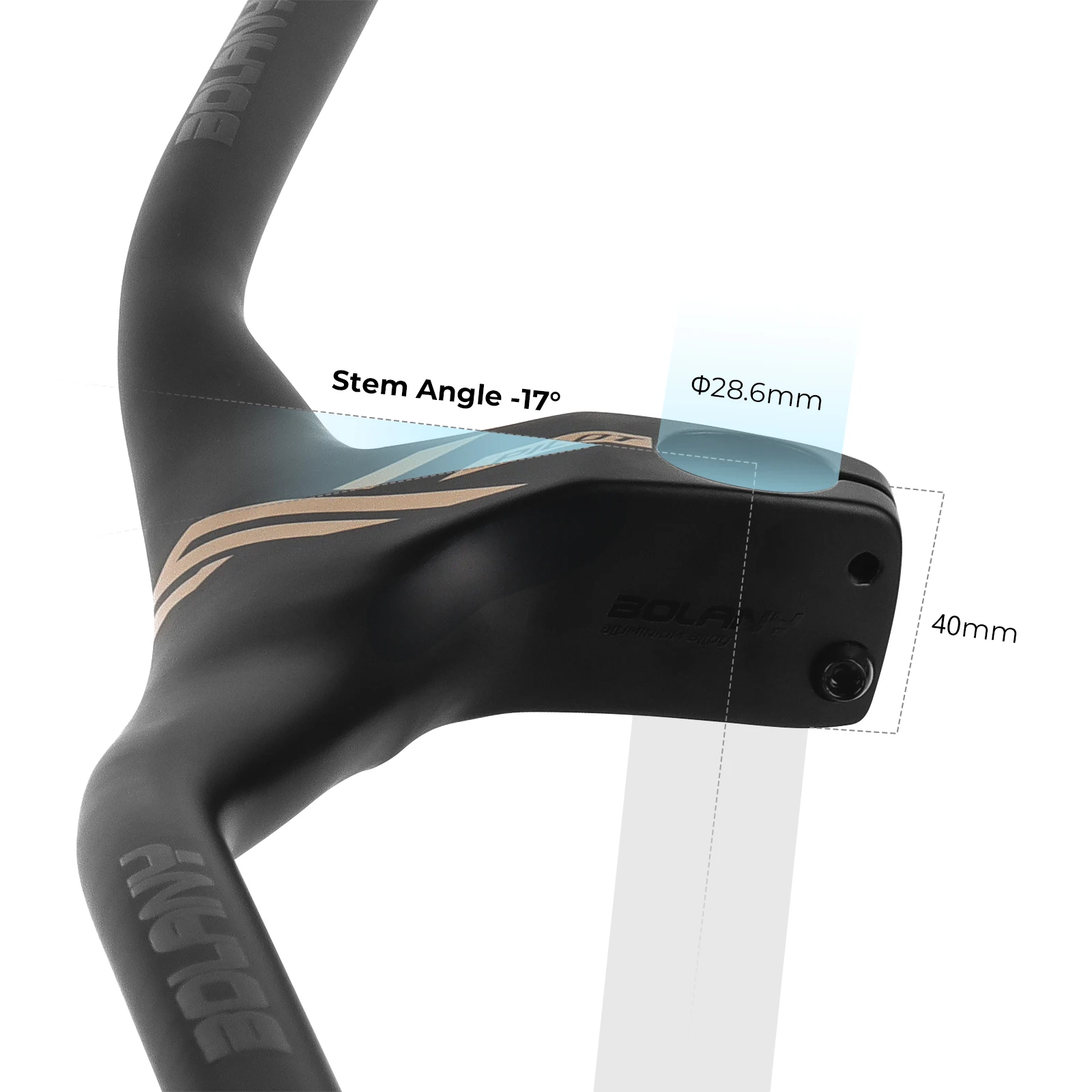 BOLANY Mtb Handlebars Integrated Handlebar 775x90mm For Mountain Bike Reduce Resistance Aluminum Alloy Bike Handlebar 28.6mm
