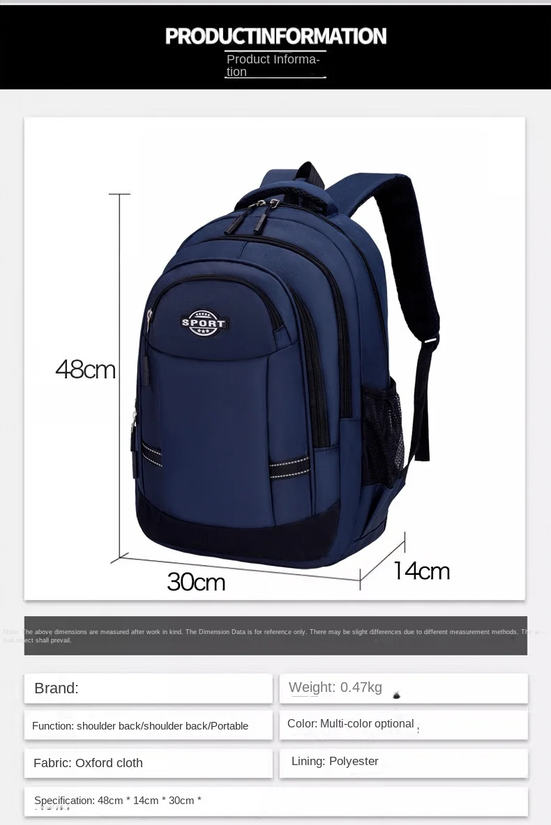 Neuester Rucksack im lässigen Stil für Herren, Business-Laptop-Rucksack, Outdoor-Reisetasche, doppelte Umhängetaschen für die Mittel- und Oberschule – Detail 8